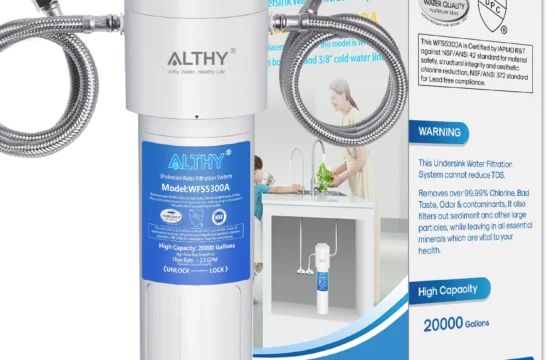 ALTHY ภายใต้อ่างล้างจานเครื่องกรองน้ําดื่ม-NSF/ANSI ได้รับการรับรองเชื่อมต่อโดยตรงภายใต้ระบบกรองน้ําเครื่องดื่มเคาน์เตอร์ 1