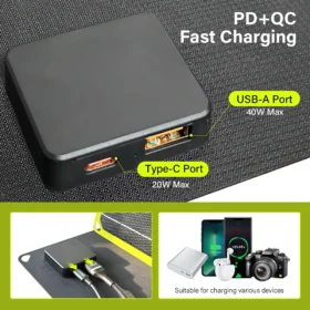 2000W แบบพกพาพลังงานแสงอาทิตย์แผงยืดหยุ่น 5v USB A C แบตเตอรี่โทรศัพท์มือถือเครื่องชาร์จ DC 12V สําหรับ power station 2