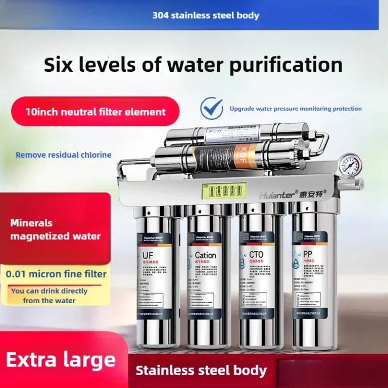 เครื่องกรองน้ําดื่มโดยตรงหกขั้นตอนห้องครัวในครัวเรือน 304 สแตนเลสเครื่องกรองน้ําแบบกรองพิเศษเครื่องกรองน้ําประปา 1