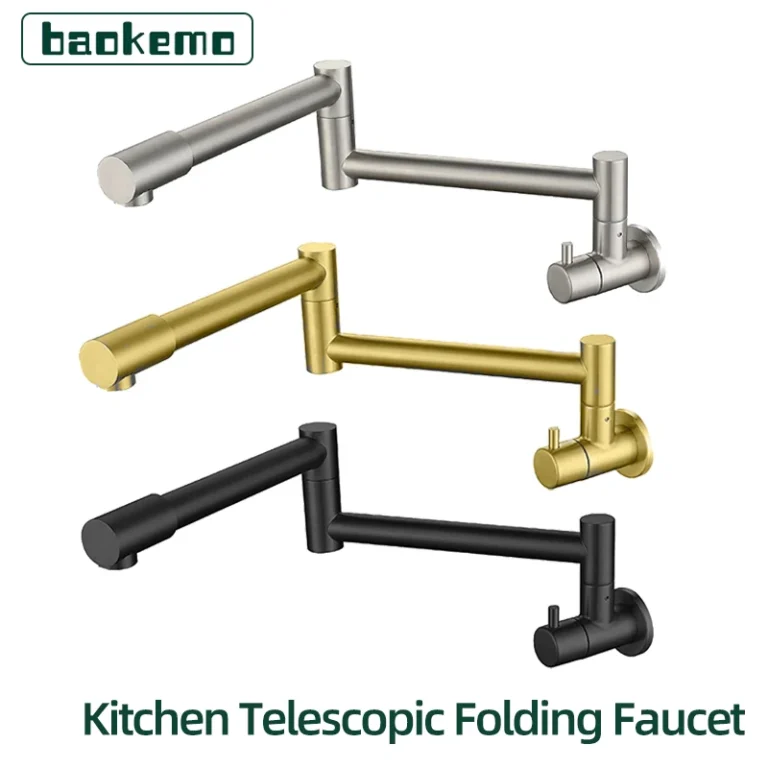 Baokemo ก๊อกน้ำสแตนเลสติดผนังพับได้, ก๊อกน้ำหมุนได้อเนกประสงค์304ก๊อกน้ำเย็นเดี่ยว 1