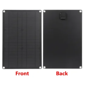 แผงพลังงานแสงอาทิตย์ 60W USB + DC เอาต์พุต Monocrystalline Solar Cell พร้อมชุดควบคุม PWM กลางแจ้ง Power Charger สําหรับโทรศัพท์ Camping RV รถ 4