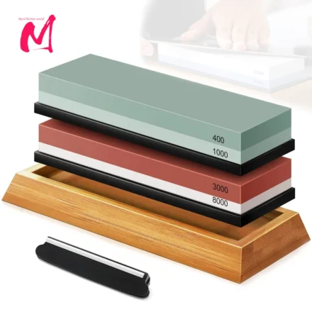 Sharpening Stone มีด Sharpener Professional Whetstone Dual ด้านข้างชุดบด Shapner น้ํา Wetstone อุปกรณ์ครัวเครื่องมือ 1