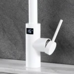 Touch ก๊อกน้ําห้องครัวดิจิตอล 304 สแตนเลสสตีลร้อนเย็นอ่างล้างจาน Tap Single Hole Digital Touch บนก๊อกน้ําห้องครัว 3