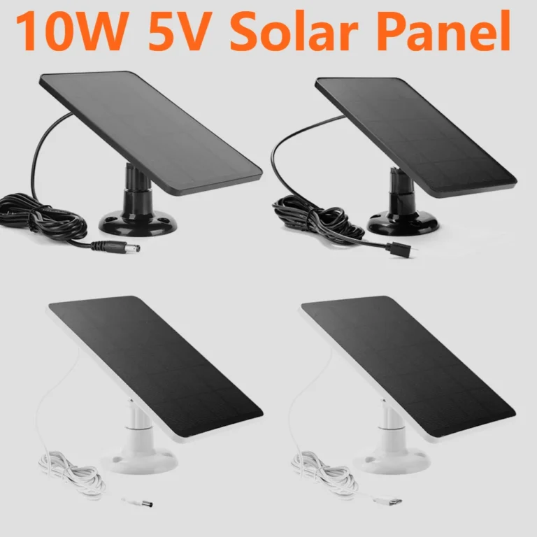 แผงโซลาร์เซลล์ 10W 5V DC5521 Type-C สำหรับใช้งานกลางแจ้ง ชาร์จแบตเตอรี่แบบพกพา เหมาะสำหรับกล้องวงจรปิด ระบบไฟบ้านขนาดเล็ก 1