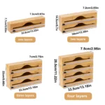 1 PC KITCHEN Wrap พร้อมฟอยล์ & Cling เครื่องตัดฟิล์มกล่อง,ไม้ไผ่สดถุงตัด, ถังขยะและถุงพลาสติกไม้ ST 2