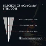 HEZHEN 1-4PC ชุดมีดครัวหั่นสแตนเลสเหล็กคอมโพสิต Chef Santoku Nakiri ยูทิลิตี้ไม้สีแดง Handle ของขวัญกล่อง 2