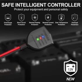 แผงโซลาร์เซลล์ OYMSAE 30W 12V ชาร์จไฟแบบพกพา สำหรับชาร์จและบำรุงรักษาแบตเตอรี่รถยนต์ เรือ และรถยนต์ 5