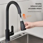 Rifo cocina grifos de cocina หัวก๊อกน้ำสำหรับห้องครัวแบบดึงออกได้ในครัวก๊อกน้ำร้อนและเย็น 3