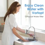 ระบบกรองน้ำก๊อกน้ำสแตนเลส HOMFISH ได้รับการรับรองมาตรฐาน NSF ช่วยลดสารตะกั่ว คลอรีน และกลิ่นไม่พึงประสงค์ในครัว 6