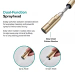 แปรงทองก๊อกน้ําห้องครัวดึงออกอ่างล้างจานก๊อกน้ําเดี่ยวก๊อกน้ํา 360 °   เครนผสมน้ําร้อนเย็นแบบหมุนได้ 4