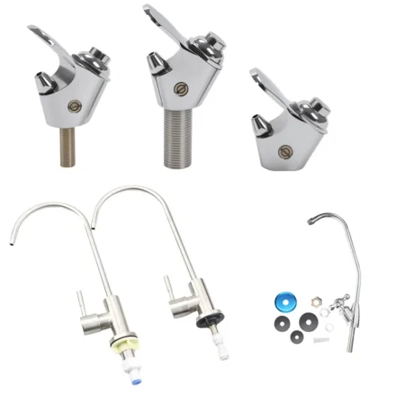 DN8 ดื่มโดยตรงก๊อกน้ําห้องครัวเครื่องกรองน้ําอุปกรณ์เสริม 304 สแตนเลสสตีลคอห่านน้ําบริสุทธิ์ก๊อกน้ํา 1