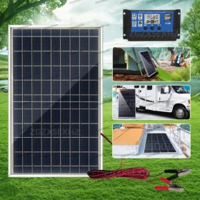 10W 12V แผงพลังงานแสงอาทิตย์กลางแจ้งแบบพกพา USB Power ชาร์จ Polycrystalline Solar Generator Solar Cell สําหรับ Home Lighting Camp 2