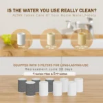 ALTHY Faucet Extender + เครื่องเติมอากาศแบบ Tap + เครื่องกรองน้ํา, Sink Splash-proof 1080 ° หมุน ลดกลิ่นตะกั่วคลอรีน 2 โหมดสเปรย์ 6