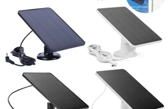 20W 5V Micro USB + Type-C DC3.5x1.35 Wall Mount Bracket แผงพลังงานแสงอาทิตย์ 9.8FT สายชาร์จสําหรับแหวน Stick Up & Spotlight กล้อง 1