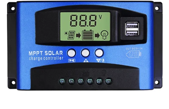 พลังงานแสงอาทิตย์ MPPT 100A 60A 50A 40A 30A Charge Controller Dual USB จอแสดงผล LCD 12V 24V Solar Cell แผง Charger ตัวควบคุมโหลด 1