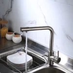 BAKALAกรองก๊อกน้ําห้องครัวน้ําดื่มKitchen Tap Deckติดตั้งDual Handles 3-Wayร้อนเย็นน้ําผสม 2