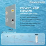 BriskSpring 40/100 ไมครอน Spin Down Sediment Filter Scraper Whole House Water Pre-Filtration System Pre-Filter สําหรับ Home 4