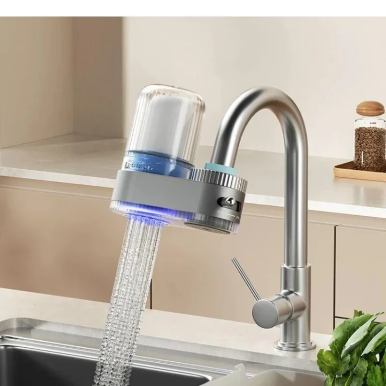 เครื่องกรองน้ำสำหรับใช้ในครัวเรือนขนาดเล็กตัวกรองก๊อกน้ำสำหรับห้องครัวทำน้ำให้บริสุทธิ์ส่วนหน้าเครื่องกรองน้ำบริสุทธิ์ทำน้ำประปา 1