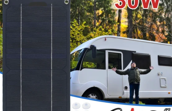 ชุดแผงโซล่า30W DC 12-24V แบบพกพาปกป้องที่ชาร์จแสงอาทิตย์ monocrystalline ที่ชาร์จแบตเตอรี่พลังงานแสงอาทิตย์กลางแจ้ง 1