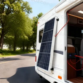 แผงโซลาร์เซลล์ 100 วัตต์ พร้อมคลิปหนีบแบตเตอรี่ 18 โวลต์ แบบพกพา ชาร์จแบตเตอรี่รถยนต์/รถบ้าน/เรือ/สถานีไฟฟ้า 12 โวลต์ ได้โดยตรง 2