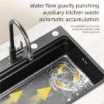 อ่างล้างจานครัวสแตนเลส 304 แบบช่องเดียวขนาดใหญ่ อเนกประสงค์ สำหรับล้างจาน ล้างผัก อ่างแบบฝังใต้เคาน์เตอร์ 3