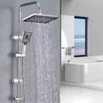 สีดําชุดคอลัมน์อุปกรณ์ห้องน้ํา 3 ทิศทางวาล์วเปลี่ยนทิศทางน้ําอ่างอาบน้ําผสมฝักบัวก๊อกน้ําแรงดันหัวฝักบัว คอลัมน์อาบน้ำฝนเครื่องผสมเย็นเดียว ระบบอาบน้ำฝนเต็มชุด G1 / 2in G3 / 4in อะแดปเตอร์การเชื่อมต่อน้ำ 2