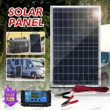 10W 12V แผงพลังงานแสงอาทิตย์กลางแจ้งแบบพกพา USB Power ชาร์จ Polycrystalline Solar Generator Solar Cell สําหรับ Home Lighting Camp 1