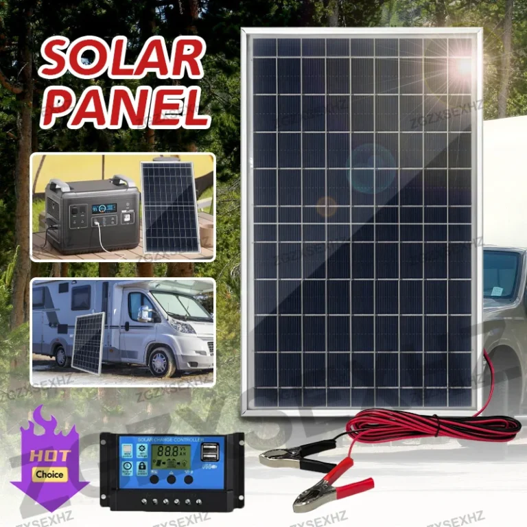 10W 12V แผงพลังงานแสงอาทิตย์กลางแจ้งแบบพกพา USB Power ชาร์จ Polycrystalline Solar Generator Solar Cell สําหรับ Home Lighting Camp 1