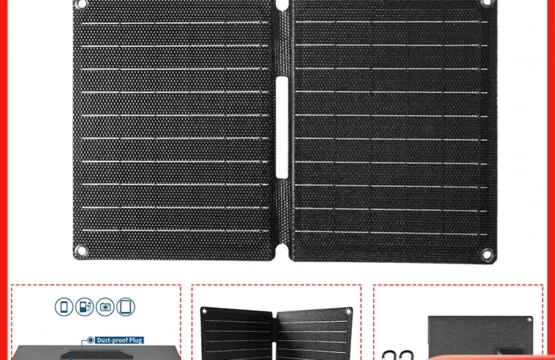 50W พับแผงพลังงานแสงอาทิตย์แบบพกพา ETFE Solar Charger เซลล์ Type-C/USB 5V สําหรับ Outdoor Camping Hiking ชาร์จโทรศัพท์ 1