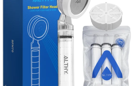 ALTHY แรงดันสูงสปามือถือหัวฝักบัวกรองน้ํา,ลดคลอรีนโลหะหนัก,ปรับปรุงผิวแห้ง,รังแคผม,กลาก 1