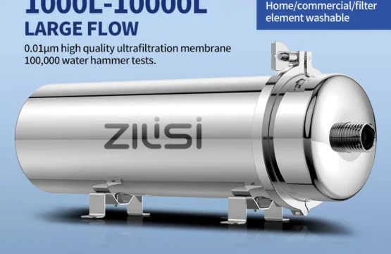 ไส้กรองน้ำสเตนเลส PVDF แบบไหลสูงสำหรับทั้งบ้าน พร้อมระบบล้างย้อนกลับ กรองละเอียดสำหรับแหล่งน้ำต่างๆ 1000L-10000L 1