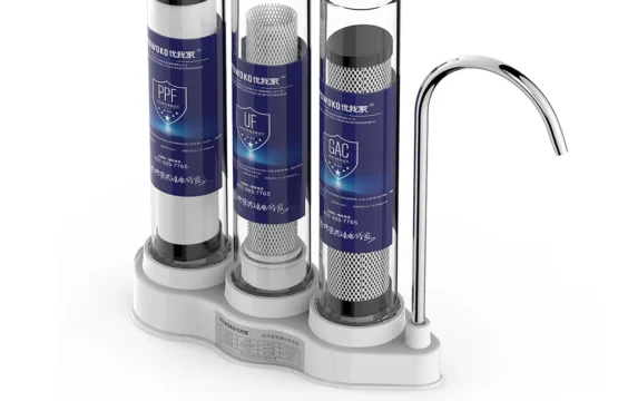 ภายใต้ระบบกรองน้ำในอ่างล้างจานพร้อมก๊อกน้ำ3ขั้นตอนตัวกรองน้ำ claryum ครัว0.01ไมครอนตัวกรอง99% คลอรีน 1