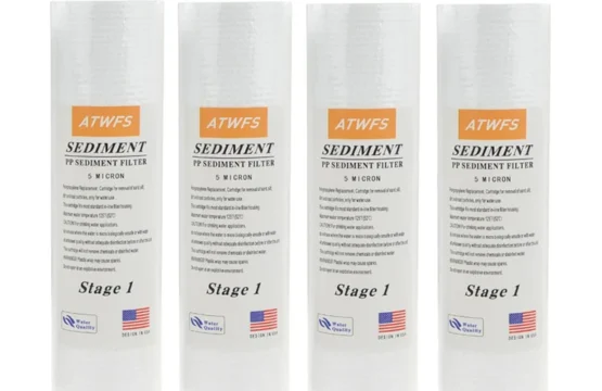 ATWFSเครื่องกรองน้ำ 5 ไมครอน 4X10 "Ppfกรองตะกอนกรองน้ำ (4 Pcs) พิพิธภัณฑ์สัตว์น้ำPre-Filters 1