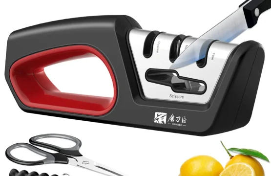 ที่ลับมีดครัวสี่ในหนึ่งเดียวช่วยฟื้นฟูมีดและกรรไกรใบมีดหยัก เซรามิกเหล็กทังสเตนเพชร 1