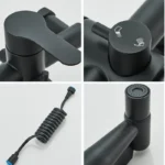 ก๊อกน้ําห้องครัวพร้อม Bidet ก๊อกน้ําร้อนและเย็นพับน้ํา Spout สเปรย์มือเล็กๆปกปิดติดตั้ง KITCHEN TAP SINK Crane 3