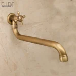 Ellen ก๊อกเดี่ยวติดผนังกลางแจ้ง, ML982อ่างล้างจานทำจากทองสัมฤทธิ์ 1