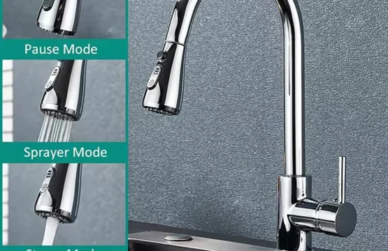 ก๊อกน้ําห้องครัวแบบหมุนได้แบบเก่า 360 °   ก๊อกน้ําสแตนเลสแบบหมุนได้ในสีขัดเงา/ทอง/ดําสําหรับอ่างล้างจาน 1