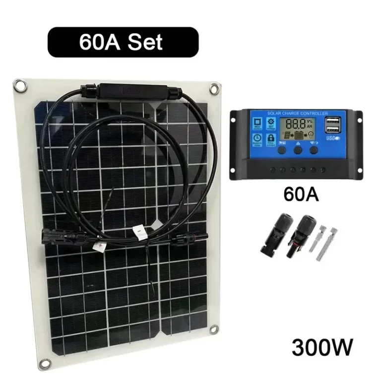 30A ชาร์จไฟ12/24V แผงโซล่า300W, ตัวควบคุม60A ระบบจ่ายไฟโซลาร์เซลล์ส่วนประกอบในครัวเรือน 1