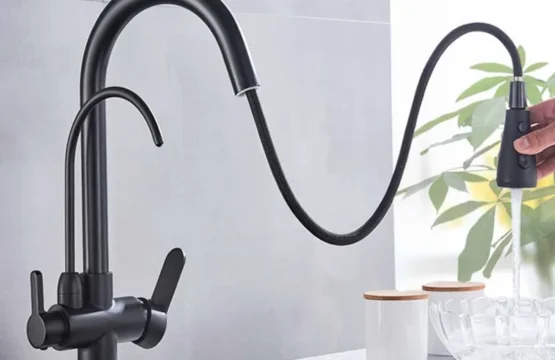 Rozin Purification ก๊อกน้ําห้องครัวสีดําดึงกรองน้ําห้องครัว TAP 3 WAY Mixer torneira Para cozinha de parede Crane 1