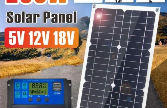 เครื่องชาร์จแบตเตอรี่แบบยืดหยุ่น200วัตต์แผงโซล่า12โวลต์ USB 5โวลต์แบบคู่พร้อมตัวควบคุม100A เซลล์พลังงานแสงอาทิตย์แบตสำรองสำหรับโทรศัพท์รถยนต์เรือยอชท์ RV 1