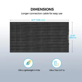 แผงโซลาร์เซลล์แบบยืดหยุ่น XINPUGUANG 120W 18.15V โมดูลโซลาร์เซลล์แบบโมโนคริสตัลไลน์ ระดับการป้องกันน้ำ IP68 สำหรับหลังคาบ้านเคลื่อนที่ เรือแคมป์ปิ้ง และรถบ้าน 3