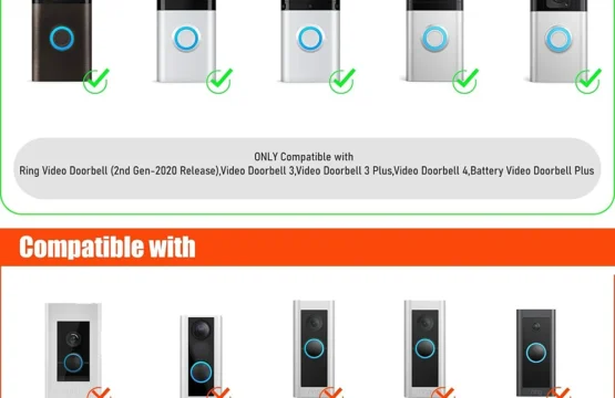 แผงโซลาร์เซลล์ 20 วัตต์ กันน้ำ เครื่องชาร์จพลังงานแสงอาทิตย์ 360 °   สายเคเบิลติดผนังแบบปรับได้ 9.8 ฟุตสำหรับกริ่งประตูวิดีโอแบบวงแหวน 4/3/3 พลัส/2 1