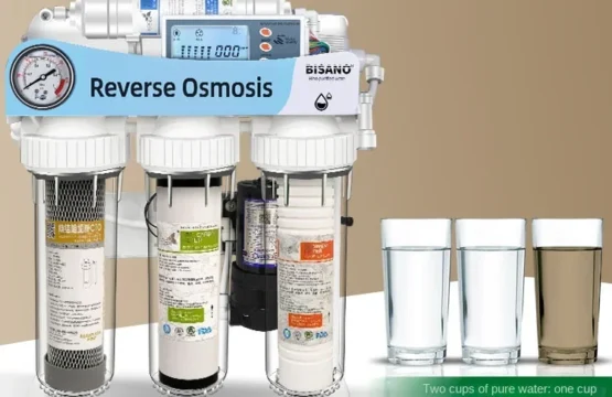 เครื่องกรองน้ำดื่มในครัวเรือน 1000G แบบไหลแรง ไม่ใช้ถังเก็บ  ติดตั้งกับก๊อกน้ำในครัว ระบบกรองน้ำ RO รีเวิร์สออสโมซิส DIY 1