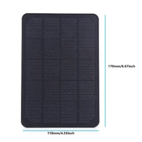 แผงโซลาร์เซลล์ 10W 5V 360 องศา ปรับได้ พร้อมขายึดแบบโมโนคริสตัลไลน์ สำหรับกล้องวงจรปิด IP  ติดผนัง ใช้ชาร์จกล้องอัจฉริยะ เช่น กล้องออด 6