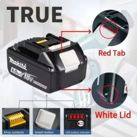 100% ของแท้มากีต้า 18V แบตเตอรี่,สำหรับมากีต้า BL1830B BL1850B BL1850 BL1840 BL1860 BL1815 เปลี่ยนแบตเตอรี่ลิเธียม 18v 3