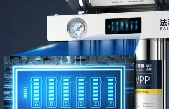 เครื่องกรองน้ําแบบกรองพิเศษ 7 ขั้นตอนพร้อมตัวเรือนสแตนเลสสําหรับก๊อกน้ําห้องครัวที่บ้าน เครื่องกรองน้ําดื่ม Fleny AL 1