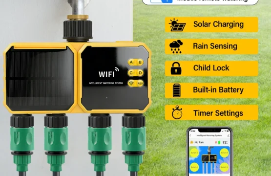 ตัวตั้งเวลาให้น้ำแบบ WiFi 4/2 โซน ตัวควบคุมวาล์วน้ำอัจฉริยะ ใช้พลังงานแสงอาทิตย์ ควบคุมผ่านแอป Smart Life 2.4GHz ตั้งเวลาให้น้ำอัตโนมัติ 1