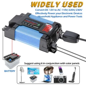 ชุดอินเวอร์เตอร์แผงโซลาร์เซลล์ 6000W Complete Off-Grid Power System พร้อมตัวควบคุมการชาร์จ, สายแบตเตอรี่, วงเล็บสําหรับบ้าน/RV/เรือ 3