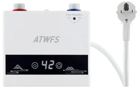 เครื่องทําน้ําอุ่น 220V 4600W เครื่องทําความร้อนไฟฟ้าแบบพกพาสําหรับห้องน้ําฝักบัวน้ําร้อนและเครื่องทําความร้อนห้องครัวที่บ้าน 1