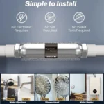 WS200 Whole House Water Descaler Scale ยับยั้ง Softener System การไหลขนาดใหญ่ป้องกันการกัดกร่อนของมะนาวและน้ํากระด้าง 4